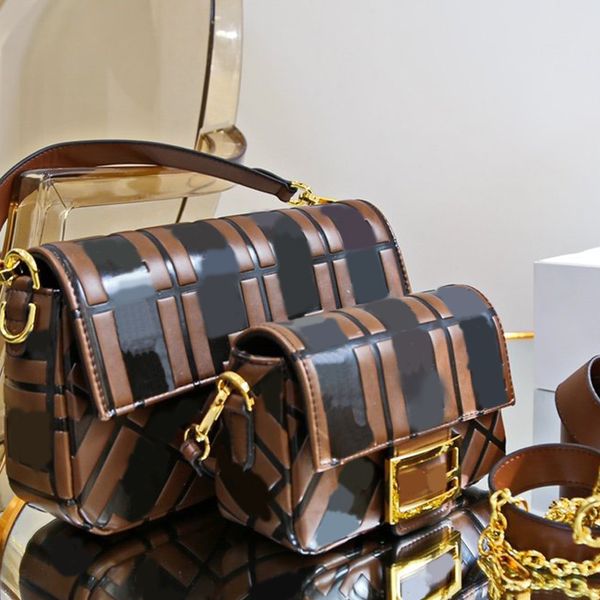 

baguette bag shoulder bags genuine leather purse fashion long shoulder strap letter interior zipper vvy