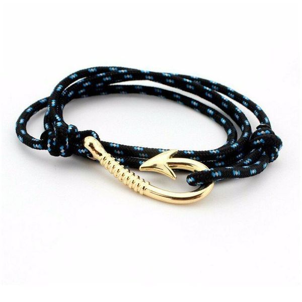 

multi layer anchor bracelet handmade sailor jewelry rope charm wristband mul jlllem