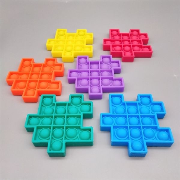 

push bubble puzzle pop it fidget toy sensory silicone cube puzzles kids stress relief rubik's cubes squeeze desk finger toys h38k1j5