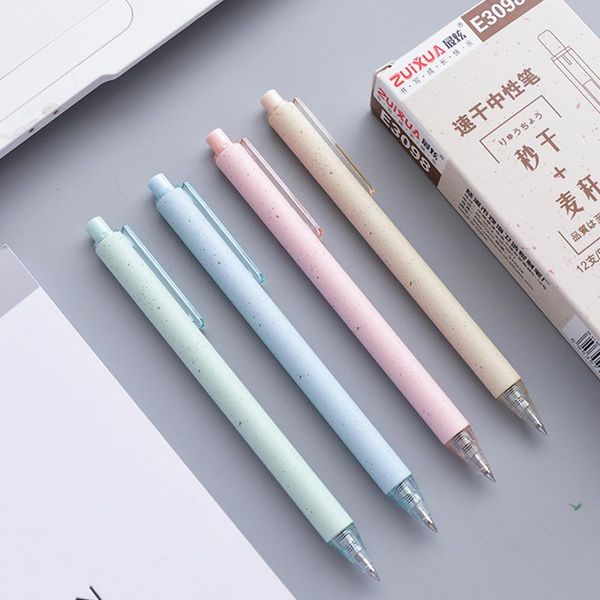 

gel pens wheat color japanese style simple black ink signing pen smooth writing stationery office school supplies