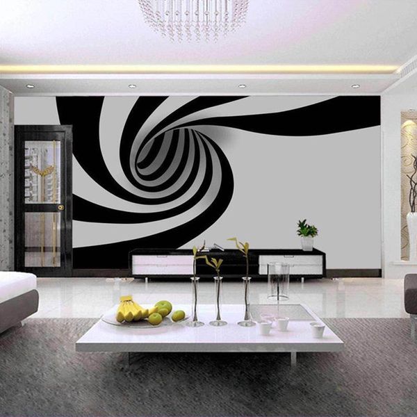 

wallpapers custom mural wallpaper 3d dimensional black white wall paper living room tv sofa home decor papel de parede fresco