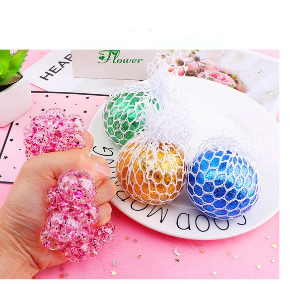 

decompression grape vent toy pinch music ball toy gold powder water polo crystal color bead