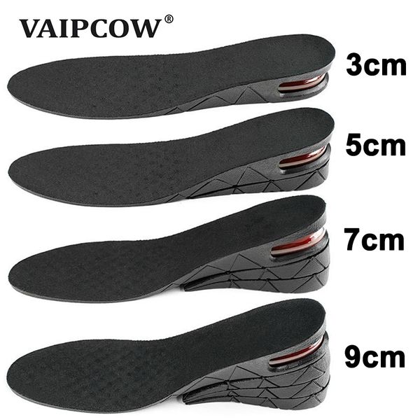 

3-9cm invisible height increase insole cushion height lift adjustable cut shoe heel insert taller support absorbant foot pad, White;pink