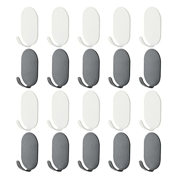 

hooks & rails 20pcs non-punch storage adhesive bathroom home carbon steel