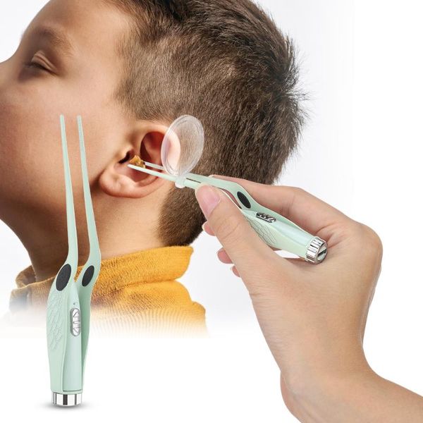 

electric nose & ear trimmers luminous earpick set with led light spoon tweezers clip wax removal curette picker