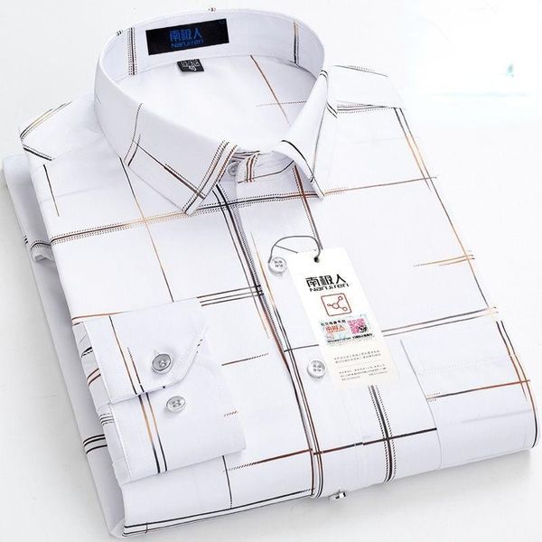 

men's casual shirts harajuku shirt men japanese fashion elastic long sleeve printed soft regular fit business dress korean, White;black