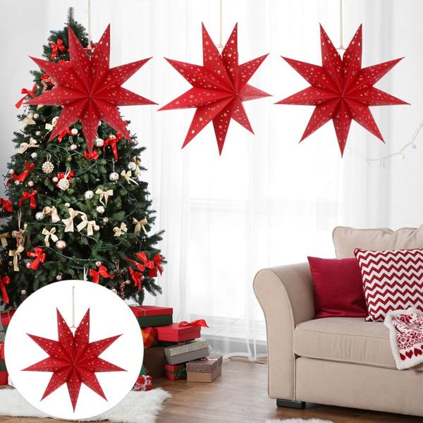 

decorative objects & figurines 3pcs christmas lantern covers nine pointed star lampshades hanging ornaments
