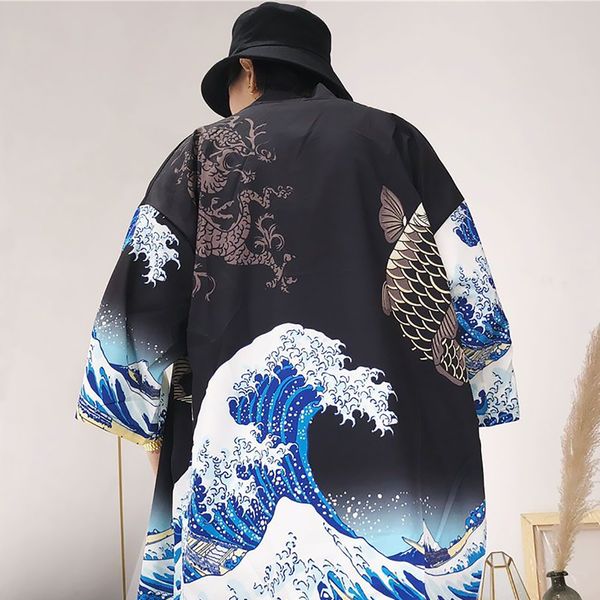 

kimono man yukata men japanese streetwear samurai costume clothing haori japanese kimono cardigan mens kimono cosplay jacket, Red
