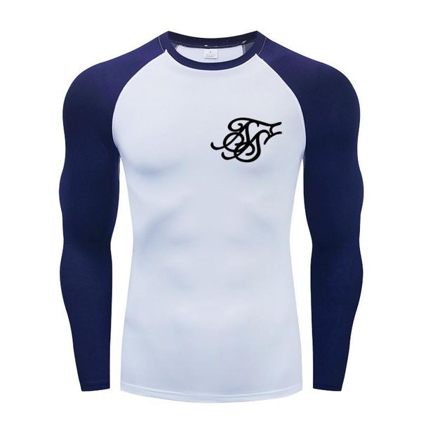 

men's t-shirts t shirt men summer workout rash guard tshirt clothing streetwear round neck fashion long sleeve, White;black