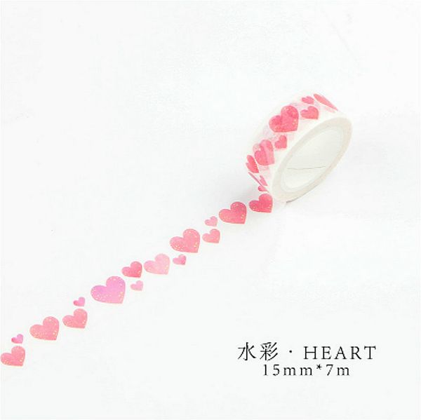 

3pieces/lot 1pcs its all love hand account album decorative water color washi tape office adhesive tape1.5cm*7m stationery sticker 2016