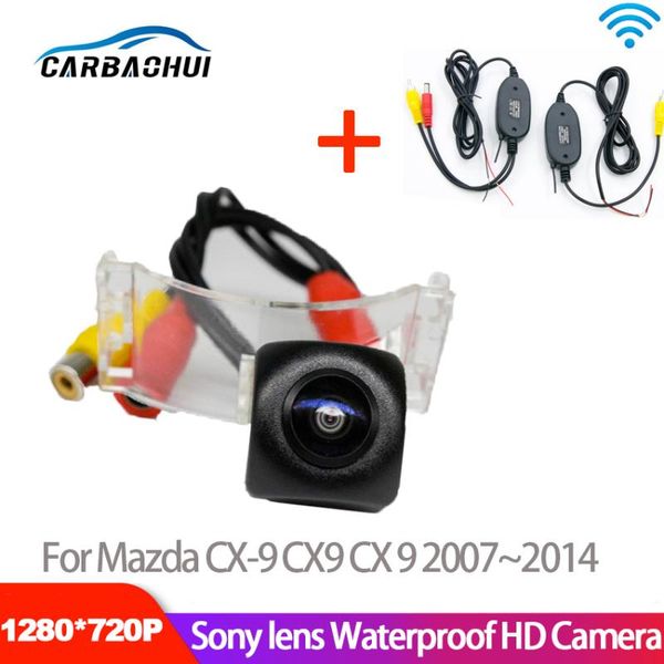 

car rear view cameras& parking sensors for cx-9 cx9 cx 9 2007~2014 wireless reversing camer ccd/hd