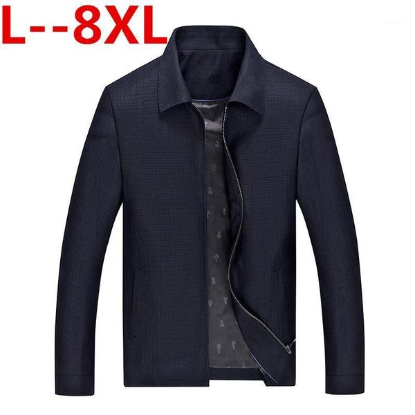 

men's jackets plus size 8xl 6xl 5xl 2021 men autumn winter fashion mens coats and turn-down collar casual brand clothing, Black;brown