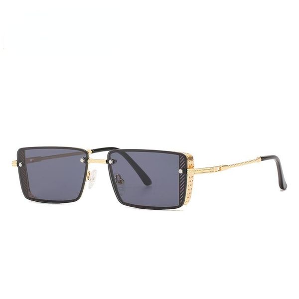 

sunglasses fashion rectangle women mental square glasses retro sunglass men design eyewear uv400 sun glass shade, White;black