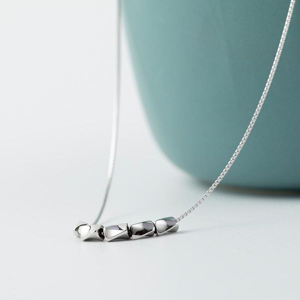 

chains jewelry goodluck necklace for women s925 pure silver rice grain clavicle chain personalized creative accessories