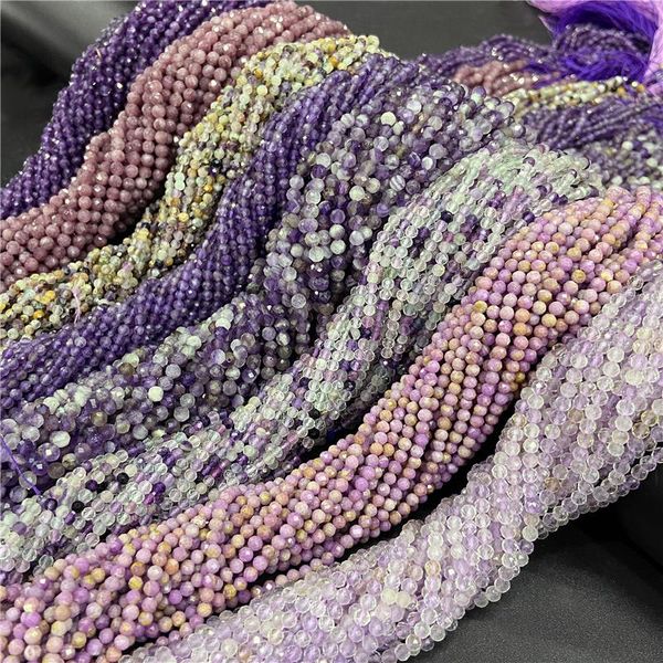 

other natural stone purple amethysts agat quartzs 3mm small round section loose bead for jewelry makng diy bracele necklace