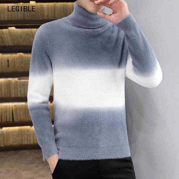 

men's sweaters male high-necked sweater, lawful winter, , men's blouse, slim fit, male sweater l6mo, White;black