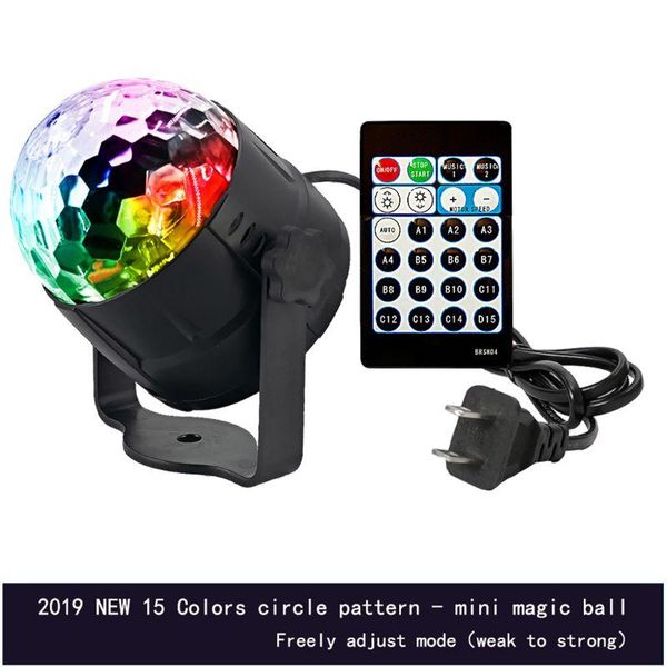 

spotlights dj disco stage party 15 colors led ball light remote control projector lamp strobe sound activated for parties birthday