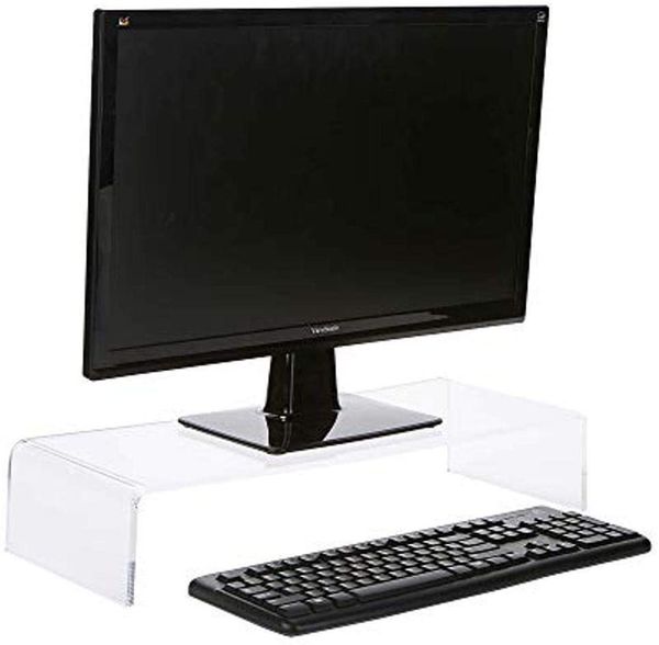 Dayanıklı akrilik yükseltici, masaüstü monitör bilgisayar, dizüstü bilgisayar, imac, dell, lenovo, yazıcı standı, temizle