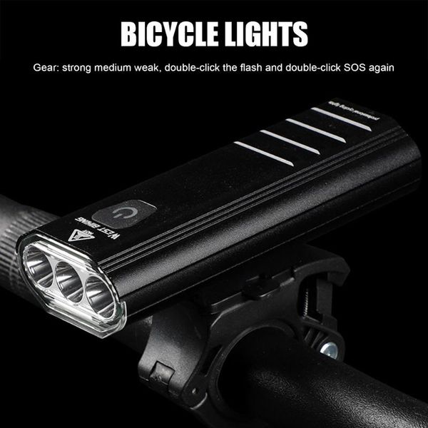 

led bike headlight kit usb charging cycling power bank waterproof mountain bicycle handlebar lights bicycle accessories