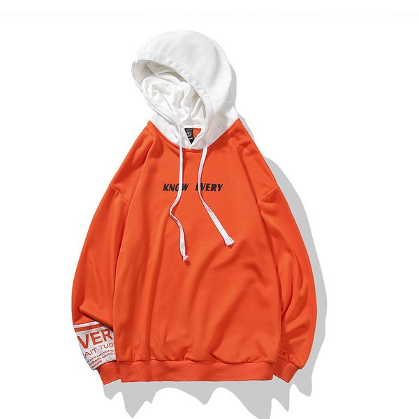

street loose new casual jacket pullover couple off hoodie sweater fashion brand, Black