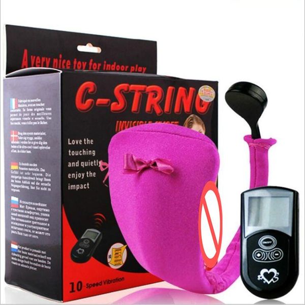 Controle remoto sem fio Vibrating calcinha c string clitvibrador 10 velocidade invisível mulher erótica briefs adulto sexo brinquedo