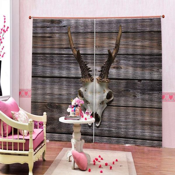 

curtain & drapes customized size luxury blackout 3d window curtains for living room wood animal
