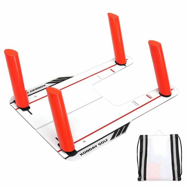 

golf training aids swing practice mirror alignment aid with 4 rods strings for base,golf tool accessories