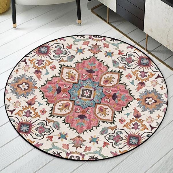 

ethnic style rug could mechanical wash area rug for living room flower pattern round carpet roundmat for rooms