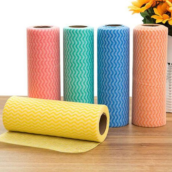

cleaning cloths kitchen supplies rag can cut disposable dish cloth non-woven fabrics with non-stick oil scouring pad 25 sheets