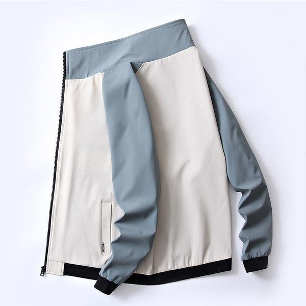 

men's jackets casual jacket 2021 spring and autumn solid color fashion street stand-up collar sports trend men chaquetas hombres, Black;brown