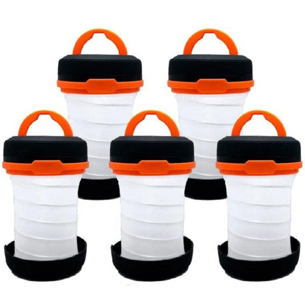 

5 pack lantern collapsible - lanterns battery powered led for camping power outage