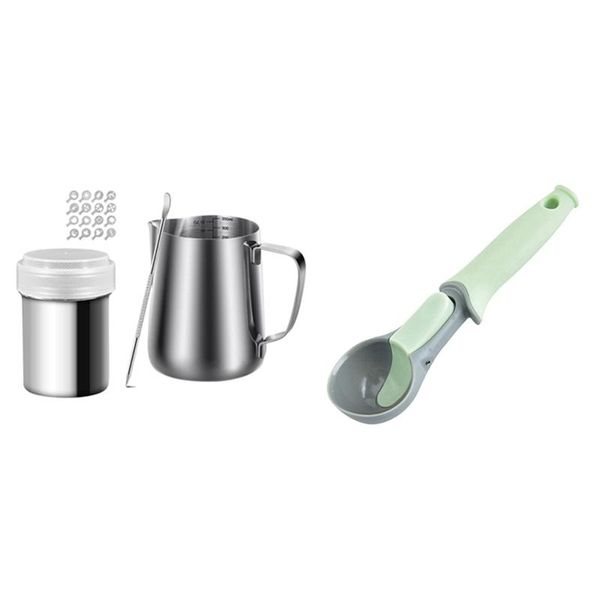 

baking moulds milk effervescent pot with internal measurement,steam & ice cream scoop spoon