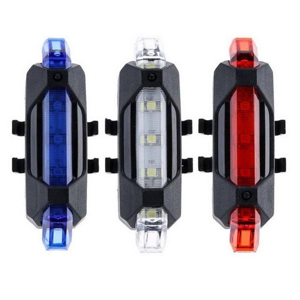 

bike lights portable led usb rechargeable cycling light bicycle tail rear safety warning