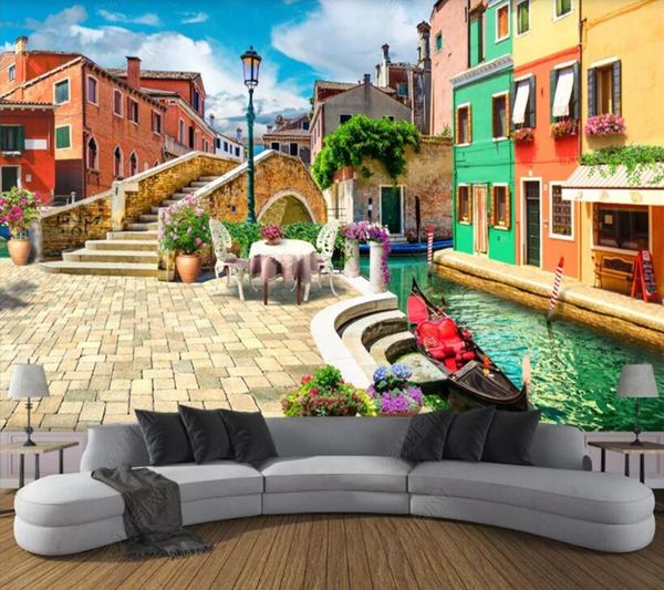 

wallpapers papel de parede venice scenery background wall 3d wallpaper mural,iving room tv bedroom papers home decor