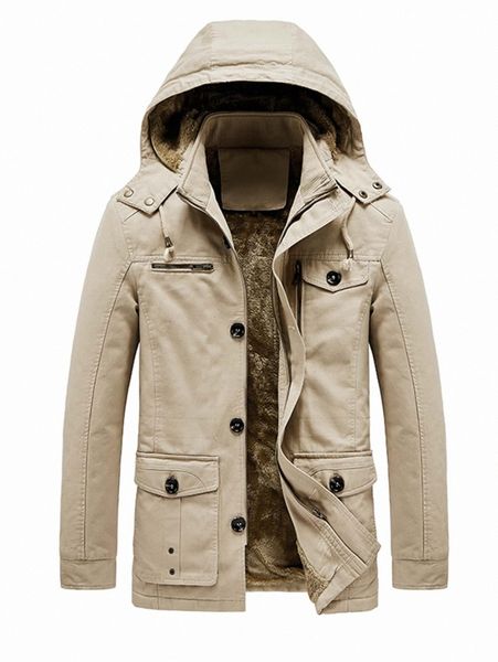 

men thermal lined drawstring hooded coat j6mj#, Black;brown