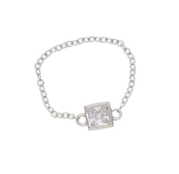 

cluster rings sdzstone 925 sterling silver ring square shape zirconia gold color crystal cz for women jewelry, Golden;silver