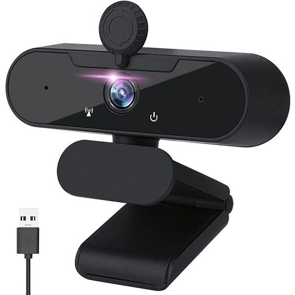 

webcams webcam with microphone, full hd 1080p, pc for videos, meetings, games, compatible windows/linux/mac/android