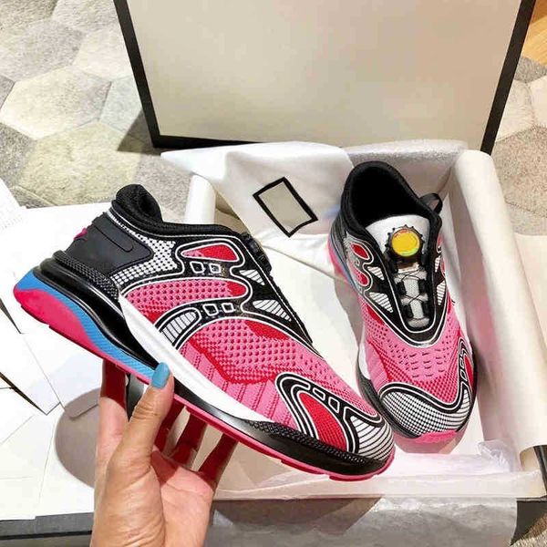 

designer ultrapace r sneaker reflective triple s sneakers men women rubber sock shoes knit fabric mesh trainers stripe runner shoes, Black