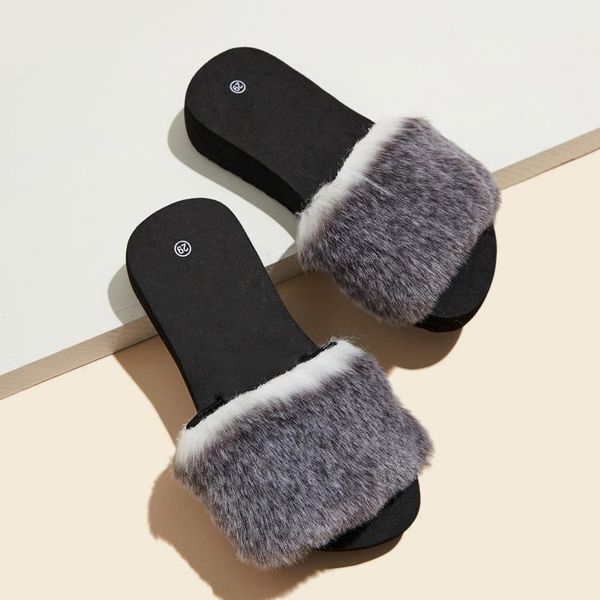 

slippers shoes low rome hoof heels basic pu fabric, Black