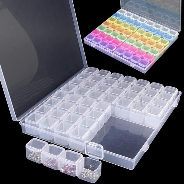 

diamond painting 28/56/224 slot transparent plastic storage box accessories tool nail art rhinestone bead