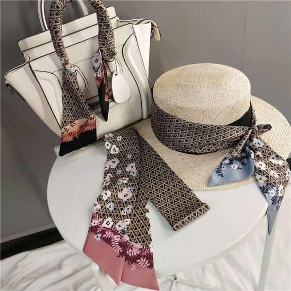 

slender narrow clavicle thin women's versatile spring and autumn young people's long french scarves hair band, Blue;black