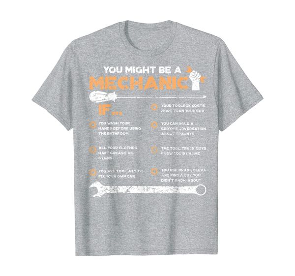 

mens you might be a mechanic if shirts funny mechanic gifts t-shirt, White;black