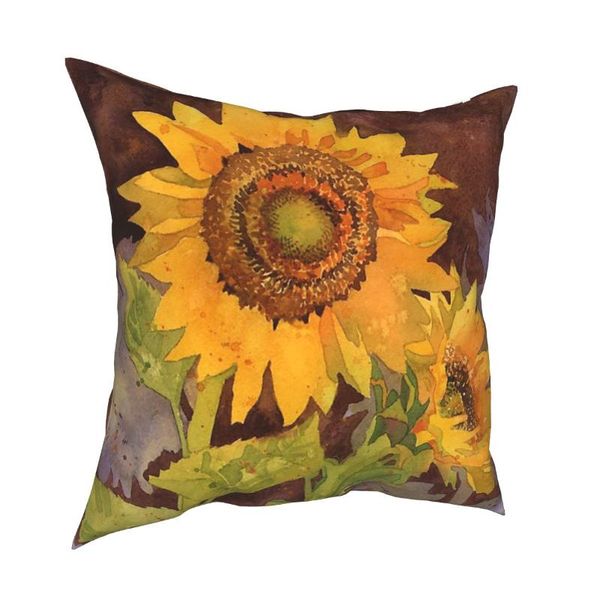 

cushion/decorative pillow sunflowers 1 pillowcase printing polyester cushion cover gift case home drop 40*40cm covers