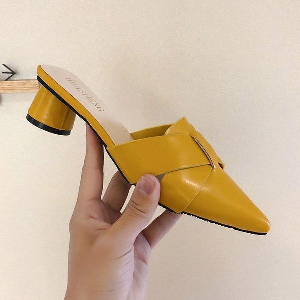 

slippers net red half for women wear in summer, Black