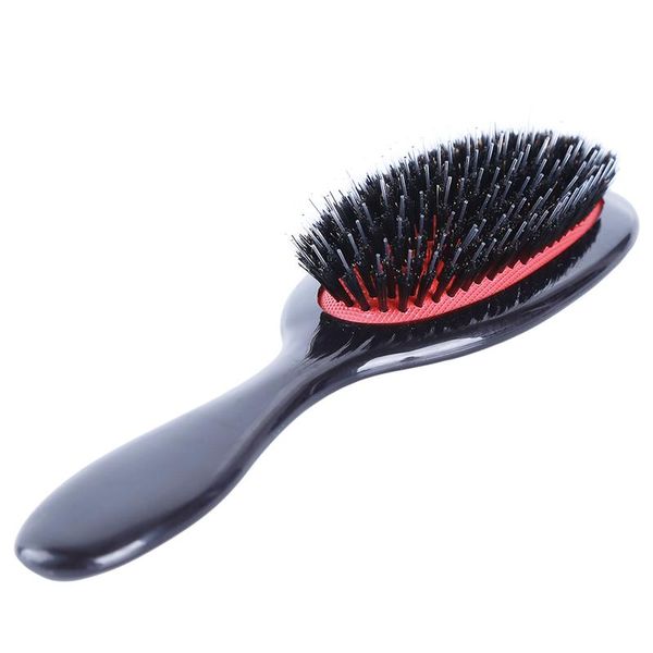 

hair brushes 1pcs comb bristle detangling nylon anti-static oval boar scalp massage hairbrush salon brush styling tool, Silver