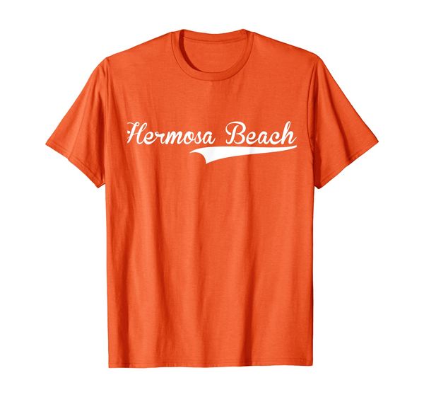 

hermosa beach baseball softball styled t-shirt, White;black