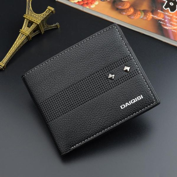 

wallets mens wallet men fashion with coin bag zipper small money purses dollar slim purse clip buckle wholesale 403, Red;black