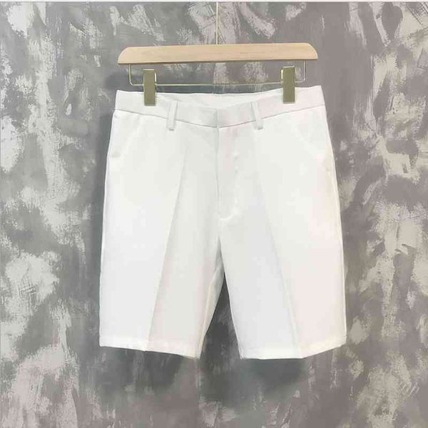 

new five-point pants men's summer trend casual 5 points mid wild youth loose white suit shorts bermuda masculina, White;black