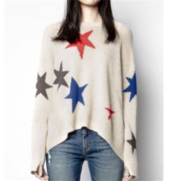 

2021 autumn and winter new round neck long sleeve loose cashmere women's sweater av0x, White;black