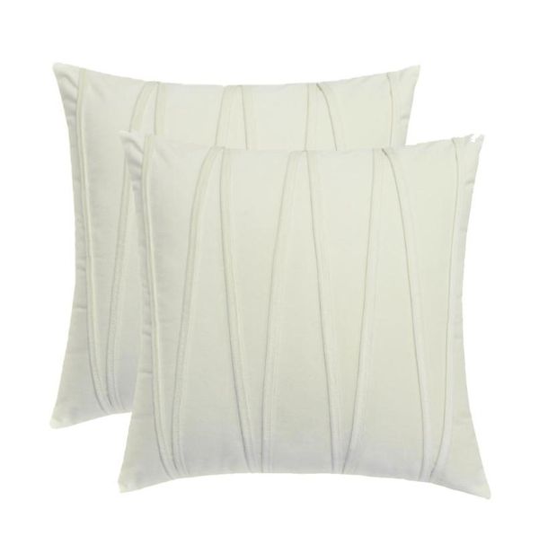 

2pcs pack cream pillow covers soft velvet home decorative cushion cover white red for sofa chair couch 45x45cm 50x50cm 60x60cm